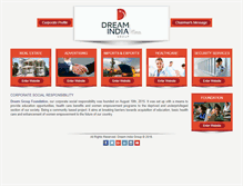 Tablet Screenshot of dreamindiagroup.com